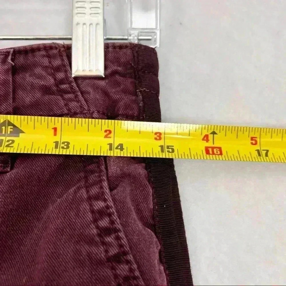 PAIGE Christy Pant Off Duty High Rise Pant Grosgrain Side Size 27 Deep Berry - Picture 6 of 14